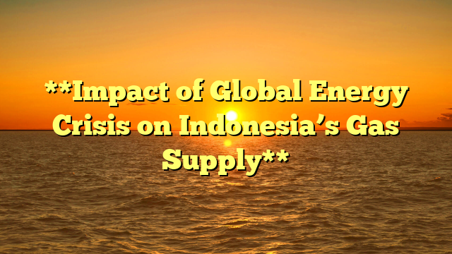 **Impact of Global Energy Crisis on Indonesia’s Gas Supply**