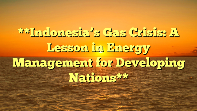 **Indonesia’s Gas Crisis: A Lesson in Energy Management for Developing Nations**